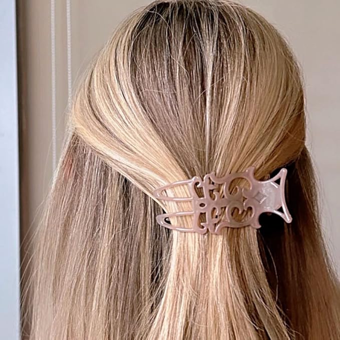 Camila Paris CP2902 French Hair Clip for Women, Hair Side Clips, 3 inch Girls Hair Claw Clips Jaw Fashion Durable Styling Hair Accessories for Women, Strong Hold No Slip Grip, Made in France. Nude