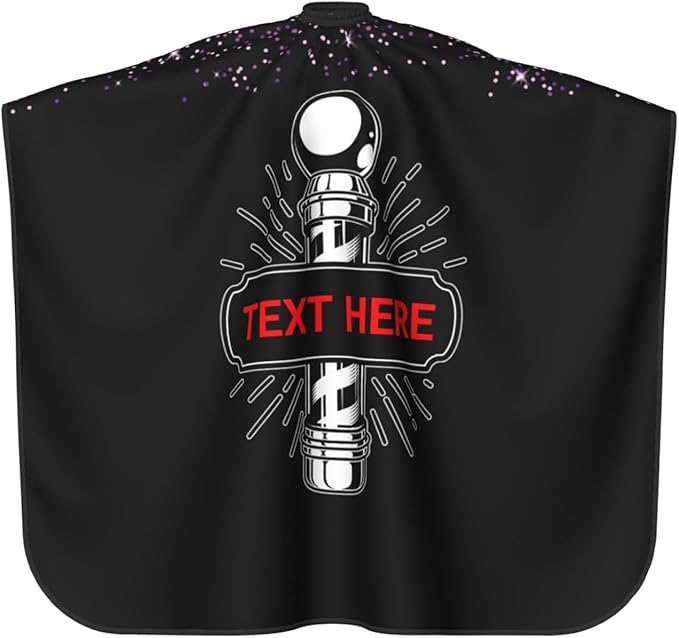 Custom Barber Cape for Men Personalized Professional Hair Cutting Cape with Text for Home Salon Barbershop