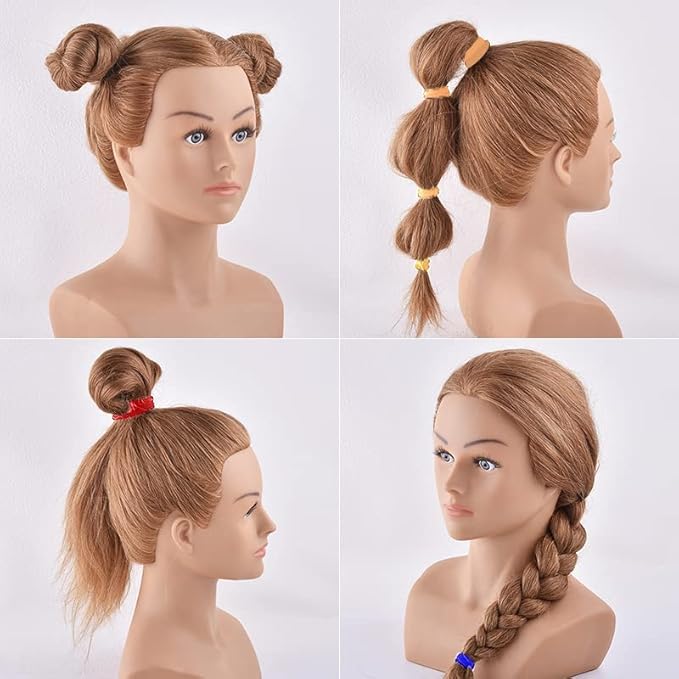 120PCS Multicolour Hair Ties for Women Girl,Black Elastics Hair Ties No Damage Ponytail Holder for Thick/Thin Hair Accessories,Soft Cotton Cloth Seamless Hair Bands