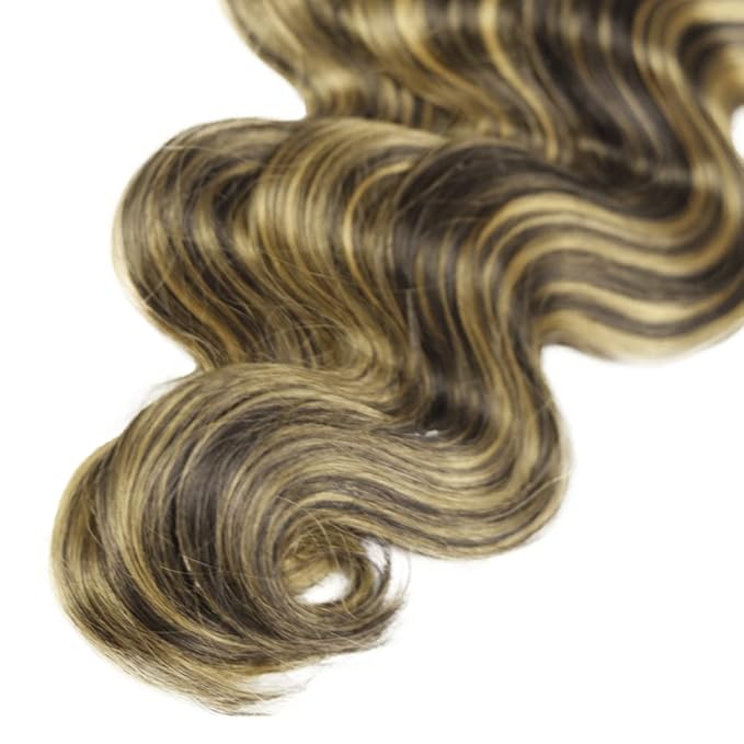 28 30 32 Inch P1b/27 Human Hair Bundles Highlight Body Wave Bundles Niegmeag Brazilian Virgin Remy Hair Extensions 2 Tone Black and Honey Blonde Bundle