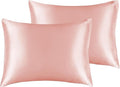 BEDELITE Satin Pillowcase for Hair and Skin, Super Soft and Cooling Similar to Silk Pillow Cases 2 Pack with Envelope Closure, Gift for Women Men(13"x18" Toddler Size, Coral)