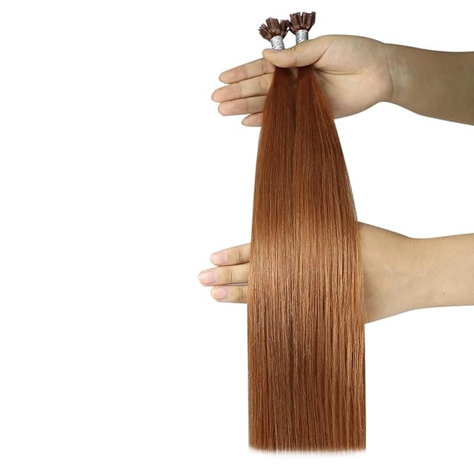 YoungSee U Tip Hair Extensions Copper U Tips Human Hair Extensions Copper Hair Utip 20In 50s/50G
