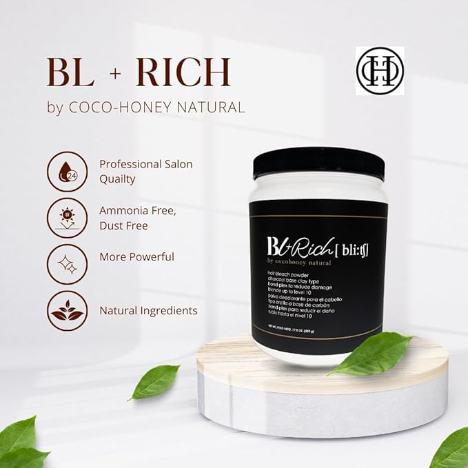 Hair Bleaching Powder for Dark Hair Lightening Blonde Hair Salon Quality Safe at Home (Charcoal 1.05 oz (pack of 3))