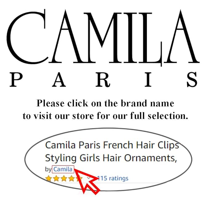 Camila Paris CP2904 French Hair Clip for Women, Girls Beige Hair Claw Clips Jaw Fashion Durable and Styling Hair Accessories for Women, Strong Hold No Slip Grip, Made in France