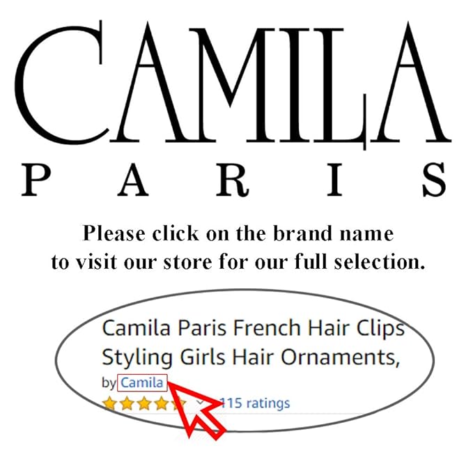Camila Paris NV74 French Hair Clip for Women, Hair Side Clips, 3 inch Girls Hair Claw Clips Jaw Fashion Durable Styling Hair Accessories for Women, Strong Hold No Slip Grip, Made in France. Black