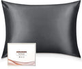 Adubor Mulberry Silk Pillowcase 2 Pack Pillow Cases for Hair and Skin with Hidden Zipper, Both Side 23 Momme Silk, 900 Thread Count, (20x26 inches, Standard Size, Space Grey)
