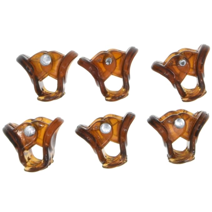 Camila Paris AD115/6 French Hair Clip for Women, Set of 6 Extra Small Girls Hair Claw Clips Jaw Fashion Durable Styling Hair Accessories for Women, Strong Hold No Slip Grip, Made in France