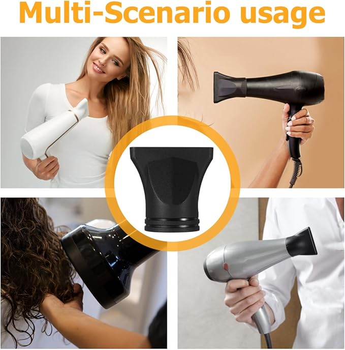 Hair Dryer Nozzle Replacement Universal Attachment Flat Plastic Concentrator Blow Dryer Attachment Hair Dryers Accessories for Outer Diameter 4.5 cm to 4.6 cm