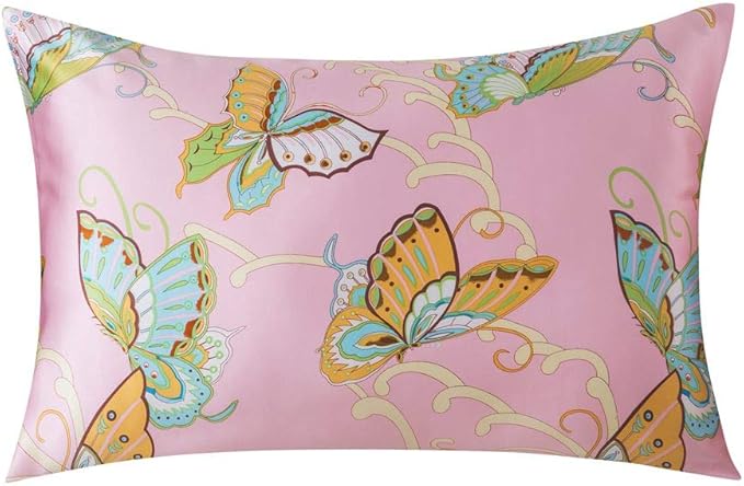 SLPBABY Silk Pillowcase for Hair and Skin with Hidden Zipper Print (King, Pattern32)