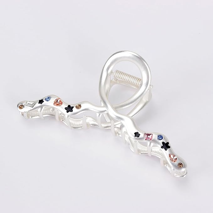 Large Metal Hair Claw Clips for Thick Hair 4.7 Inch Big Matte Metal Hair Clip for Women Strong Hold Claw Barrettes for Long Hair New Hair Accessories (Style 1)