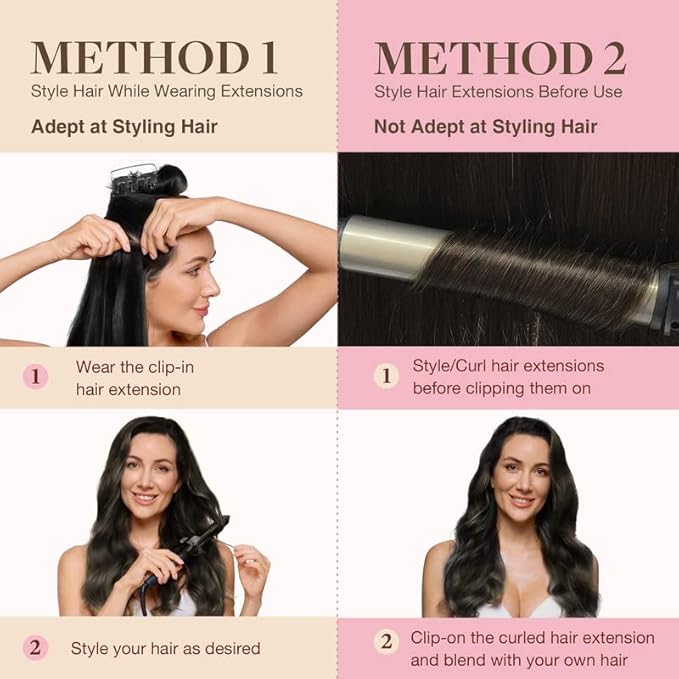 GOO GOO Clip in Hair Extensions Real Human Hair, Remy Human Hair Extensions Clip ins for Women, Natural Human Hair, 18inch 110g 7Pcs, 4A Chocolate Brown
