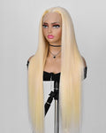 Alididi 613 Lace Front Wig Human Hair 13x4 Blonde Straight Hd Transparent Lace Frontal Wigs Human Hair Pre Plucked With Baby Hair 180% Density Blonde Glueless Wigs Human Hair 30 Inch