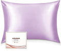 Adubor 100% Mulberry Silk Pillowcase for Hair and Skin with Hidden Zipper, Both Side 23 Momme Silk, 900 Thread Count(20x26 inches, Standard Size, Light Purple, 1pc)