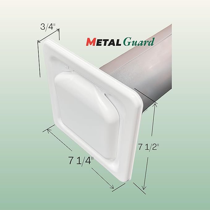 NO-PEST VENT MetalGuard, Dual Door Dryer Vent Cover Outdoor 4 Inch, Powder-Coated Heavy Duty Steel, Pest Proof, Rust Resistant, Safe & Efficient Vent Cap (Brown, STEEL 4" W/O Duct Tube)