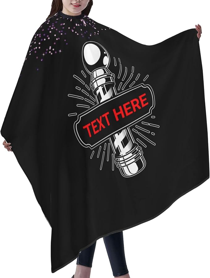 Custom Barber Cape for Men Personalized Professional Hair Cutting Cape with Text for Home Salon Barbershop