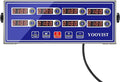 Professional Commercial 8 Channel Multiple Kitchen Timers Digital Calculagraph Programmable Loud for Restaurant Food Fryer Baking Cooking Stainless Steel Heavy Duty.
