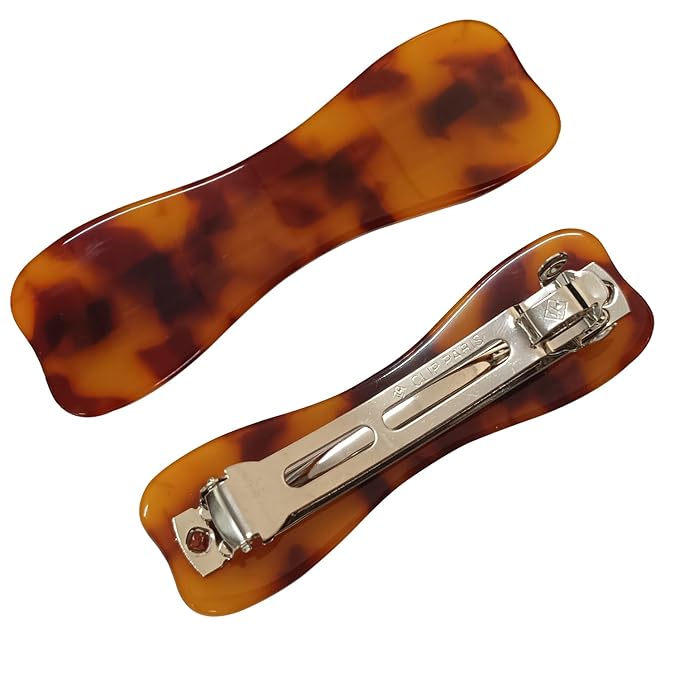 Hair Clips for Women,3.5 Inch Acetate Medium Hair Claw Clips for Women Thin Thick Curly Hair,Strong Hold No Slip Grip,French Classic Multicolor Barrettes Hair (Light Tortoiseshell Oblong)
