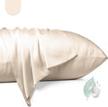 100% Mulberry Silk Pillowcase 2 Pack,King Size Silk Pillow Cases for Hair and Skin,Silky Smooth Bed Pillow Cover with Hidden Zipper,Natural Silk Pillow Case Set of 2 (Beige, King 20X36)