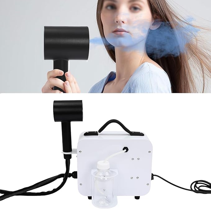 Nano Vaporizing Sprayer, White 1300W Hairdressing Salon Nano Micro Mist Vaporizer, Nano Hair Steamer Machine for Hair Care and Hair Restoration(1300W White)