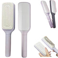 Anti-Static Self Cleaning Hair Brush,Easy Clean Retractable Hair Brush,Cleaning Retractable Massage Comb for Effortless Hair Removal and Cleaning (Purple)