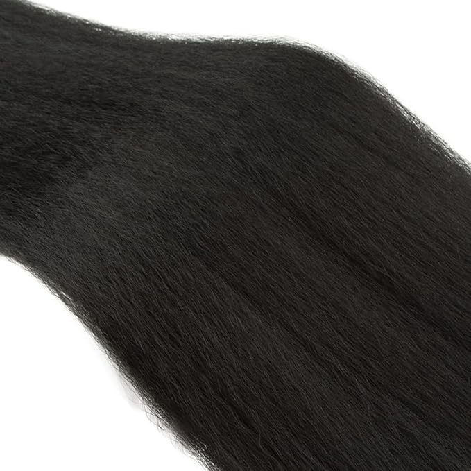 Yaki Straight Bundles Human Hair Natural Black Bundles Brazilian Unprocessed Virgin Remy Hair Single Bundle 20 Inch Double Weft Niegmeag Hair Weave