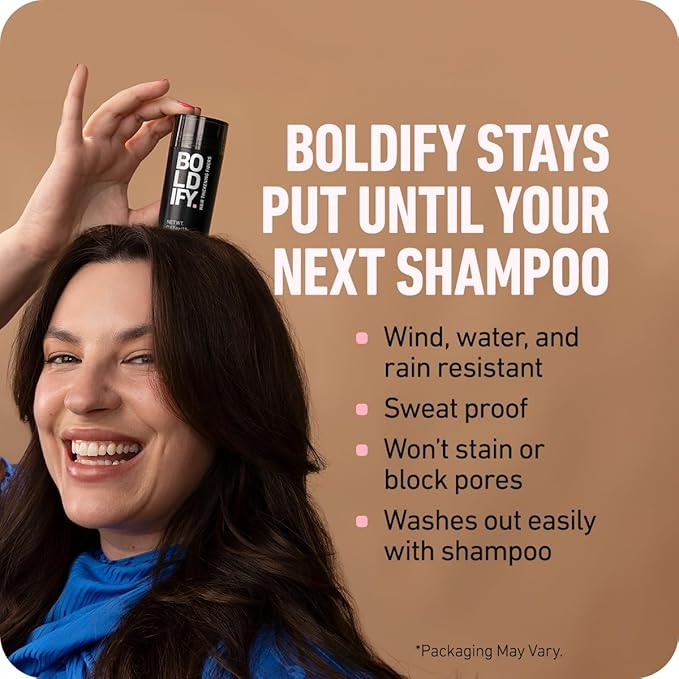 BOLDIFY Hair Fibers (56g) - Fill In Thinning and Fine Hair for an Instantly Fuller, Thicker Look - 14 Shades for Women & Men - Medium Blonde