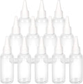 TRENDBOX 2oz / 60ml Hair Color Applicator Bottles Pointed Mouth Top Cap Bottles Twist Cap for Essential Oils, Liquid - 12 Pack