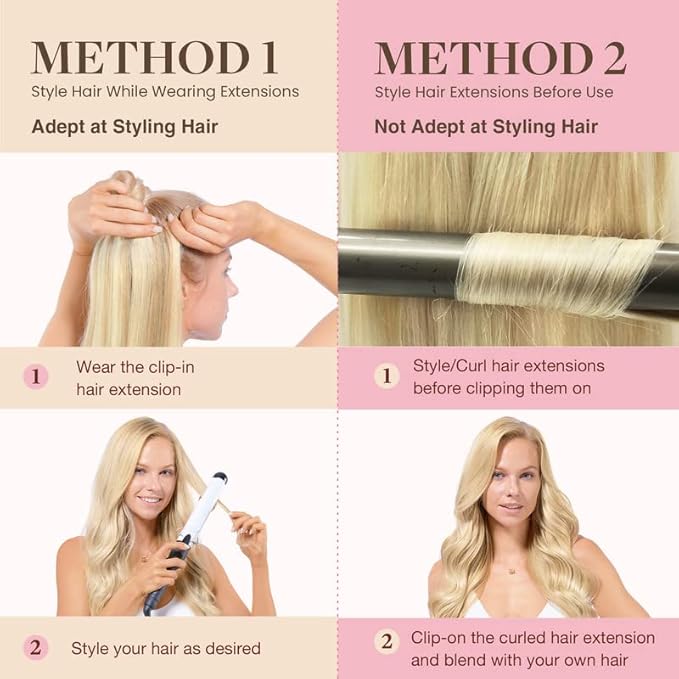 GOO GOO Clip in Hair Extensions Real Human Hair, Remy Human Hair Extensions Clip ins for Women, Natural Human Hair, 20inch 110g 7Pcs, 60A Platinum Blonde