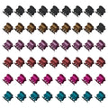 50 PCS Mini Hair Claw Clips， Bangs Strong Grip Multifunction Clamp Clips. (Matte color 2)