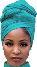 Harewom Head Wraps for Black Women Stretch Head Scarf Long African Hair Wraps Turban Headwraps Jersey Headbands