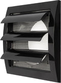 Repa Market 4 Inch Black Dryer Vent Hood/Duct Cover for Walls or Ducting/ABS Plastic Grille with Flaps & Insect Screen/Exhaust and Dryer Vent Covers for Indoor & Outdoor Use