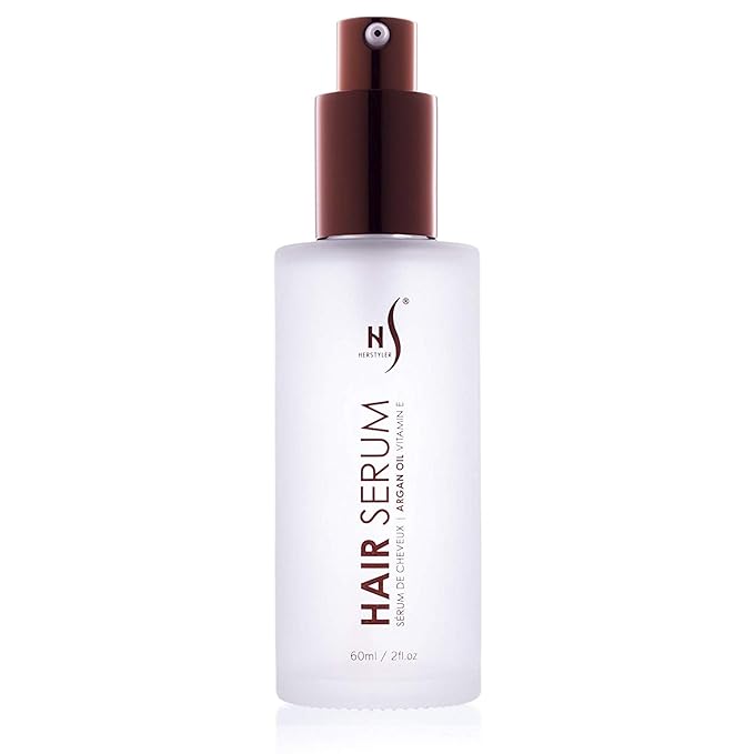 HerStyler Hair Repair Serum - Argan Oil Hair Serum for Frizzy and Damaged Hair - For Frizz, Styling and Shine - 2 Fl Oz - Pack of 1
