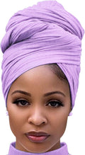 Harewom Head Wraps for Black Women Stretch Head Scarf Long African Hair Wraps Turban Headwraps Jersey Headbands