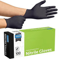 Inspire Black Nitrile Disposable Gloves | 4.5 Nitrile Safety Medical Cooking Cleaning Disposable Black Gloves