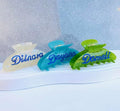 Personalized Hair Claw Clip with Rhinestones - Custom Bridal Claw Hair Clips (Glitter Green)