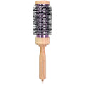 SUNBIRD Round Brush for Blow Drying - Wood Handle Professional Blowout Brush with Aluminium Ceramic Ionic Thermal Barrel for Smooth Hair, Volume & Heat Wave Curly Styling (Outer Diameter2.4Inch)