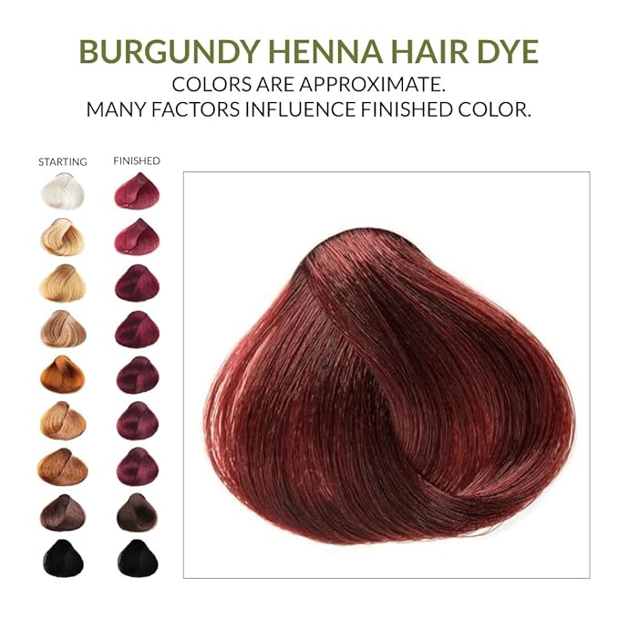 1 Pack Of Burgundy Henna Hair & Beard Color/Dye 100 Grams - Natural Hair Color, Plant-based Hair Dye - The Henna Guys