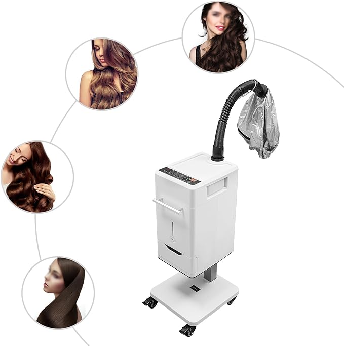 110V 500W Multifunctional Anion Hair Steamer for Deep Conditioning Nano Steamer for Black Hair Standing Hair Steamer Machine for Home, Hairdressing Salons, Spa Professional Steamer for Hair Coloring