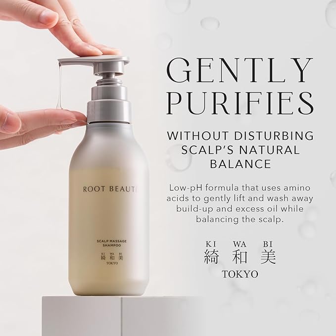 Kiwabi Root Beauté Itchy Scalp Shampoo – Sulfate-Free Natural Shampoo for Dry, Oily & Sensitive Skin – ph-Balanced Scalp Treatment with 23 Botanicals for Hair Growth & Hydration