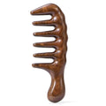Hair Comb Wooden Wide Tooth Combs for Curly, Natural Golden Sandalwood Thicken Hair Comb for Head Scalp Massager, Detangles Wet or Dry Curly, Thick, Wavy, Anti-static