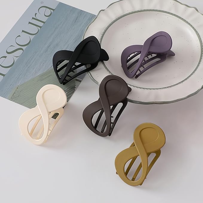 8PCS French Flat Hair Clips for Women Colorful Duckbill Hair Clips for Thick& Thin Hair Fashion Matte Hair Claws 2 Styles