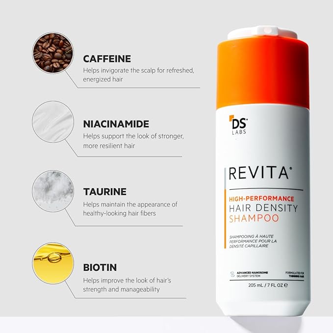 DS Labs Revita Shampoo, 100 mL – Scalp Refreshing Cleanse for Fuller Looking, Volumizing, Lightweight Hydration, Sulfate & Silicone Free, Color Safe, For Men & Women