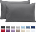Bare Home Microfiber Pillow Cases - Toddler Size Set of 2 Cooling Pillowcases Double Brushed Grey Pack Easy Care (Toddler Pillowcase 2, Grey)
