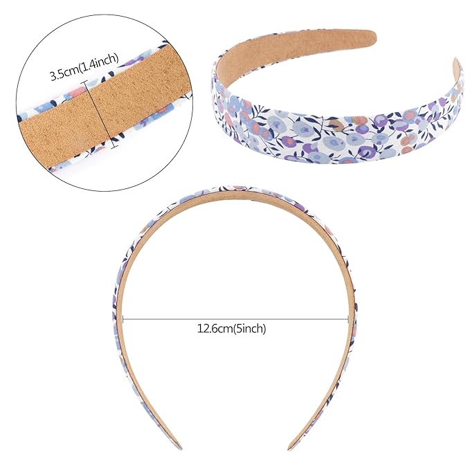 VELSCRUN 7 Pcs Different Headbands for Women Fashion Purple Solid Head Bands Pearl Headband Non Slip Hair Band for Womens Thin Thick Short Hair Face Wash Hair Accessories Gifts for Women Gilrs