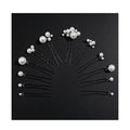 12 Pieces Bridal Pearl Hair Pins for Party, Handmade Pearl Hair Accessories, Wedding Hairstyles Accessories for Bridesmaid Girls Various Sizes (1set-12pcs)