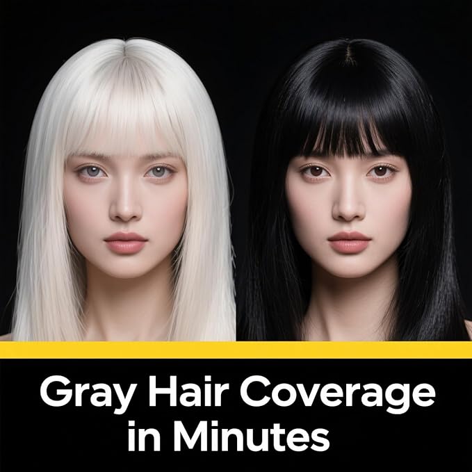 Hair Color Comb, Safe and Convenient Comb Hair Dye, Portable Hair Dye Comb For Gray Hair Coverage, Waterproof and Sweat-Proof, 2 in 1 Instant Dye, for Women & Men (1PCS-Coffee Color)