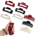 Soft Silicone Hair Clips: 9 Pcs Flexible Bendable Claw Clips For Women/Girl，matte hair clips for thick/thin