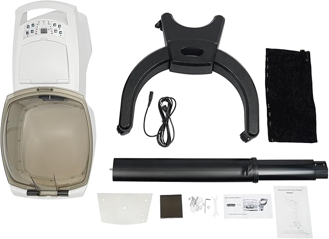 Hair Steamer, 7 Light Professional Standing Deep Conditioning Hair Steamer, Household Hair-Care Machine with Hair-Care Hood & 57.49 oz Water Tank for Salons Barbershops (White)