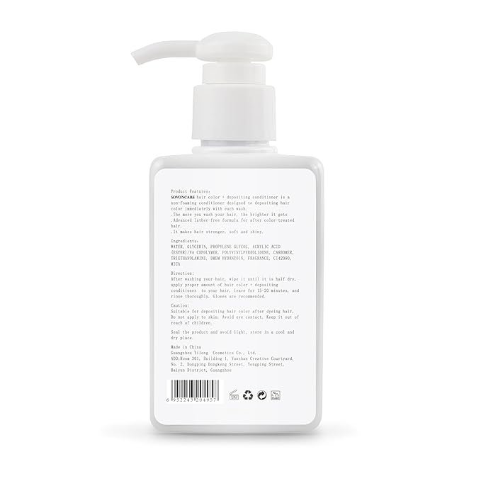 SOVONCARE Pink Hair Color Depositing Conditioner Mask 5.28 OZ, Cruelty-Free