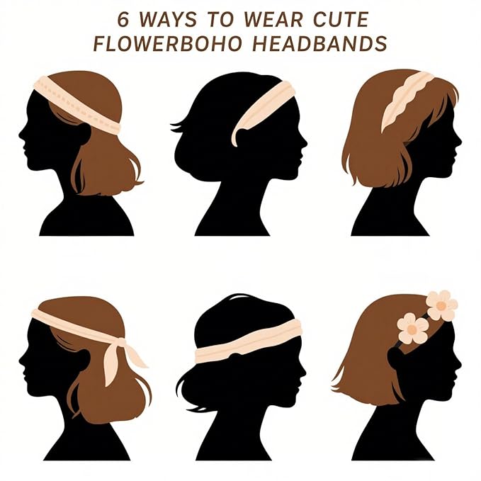5 Pack Turban Headbands for Women, Cute Hair Band Accessories Featuring Soft Boho Floral Patterns, Fashionable Hair Wraps and Large Scarf-Style Headbands